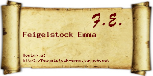 Feigelstock Emma névjegykártya